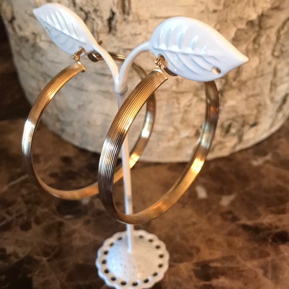 Jewelry - New Beautiful Brazilian Gold plated hoop earrings